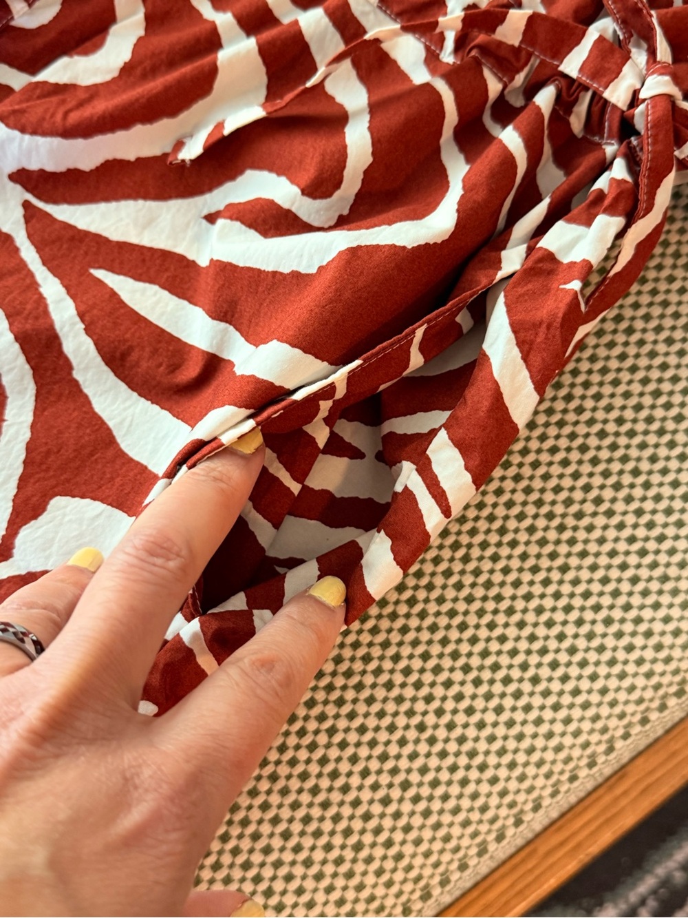 Banana Republic Rust and White Zebra Jumpsuit Size M #146 - Picture 5 of 17